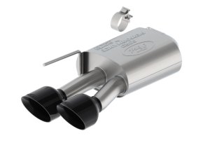 Ford Mustang Performance Exhaust - Ford Racing - Cat Back Extreme Non-Active Dual Tip with Valance - Black - 2024+